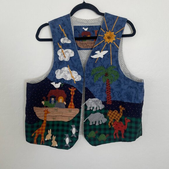 Noah's Ark Religious Christian Jesus Animal Sea Ocean Bible God Godly Vest Top - Picture 8 of 8